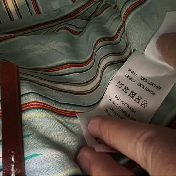 Ariat Brown Tooled Leather Fringe Trim Victoria Concealed Carry Satchel NEW - Picture 5 of 8